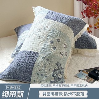 防滑枕巾 冰絲枕頭巾 枕巾鬆緊帶 枕頭布 純棉枕頭巾 高檔純棉防滑枕巾一對全棉紗布成人單人吸汗耐髒家用帶扣枕頭巾