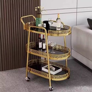 熱銷 可開發票 北歐酒店 美容院 蛋糕房火鍋店餐廳推車移動三層手 推餐車 手推車 置物架 收納架 可移動
