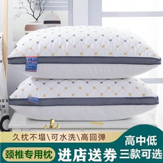 【全臺最低價✨免運】一對枕頭套裝】希爾頓五星級酒店羽絲絨高枕頭芯單人成人家用枕芯