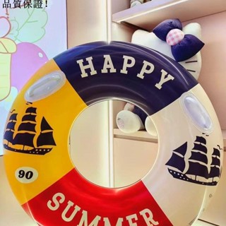 游泳圈兒童加厚可愛印花防側翻泳圈兒童6到12歲把手兒童游泳圈F12