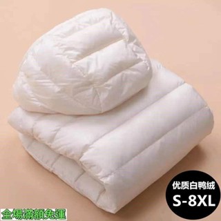現貨（特價）【S-8XL】反季清倉羽絨外套秋冬大碼連帽羽絨服女士短款韓版修身輕薄款學生寬鬆防風外套大尺碼外套加大尺碼10