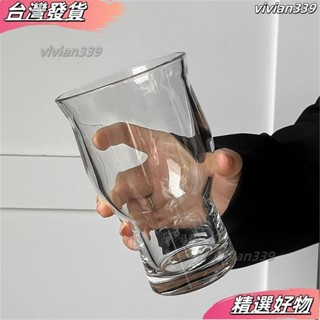 ❤店長推薦❤1.7萬人收藏ins風網紅寬口玻璃杯果汁杯冰美式咖啡杯酒杯啤酒杯飲品飲料杯子 WXMV