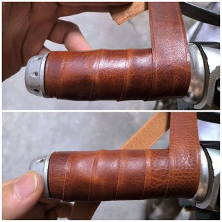 機車手把套純牛皮複古改裝摩託車電動自行車握把纏繞皮條真皮把帶牛皮條1.0 MXTN