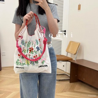 🔥桃園有貨/免運🔥【5108人收藏】ball chain高圓圓衕款大容量百搭刺繡環保購物袋單肩手提斜挎包包 XNN3