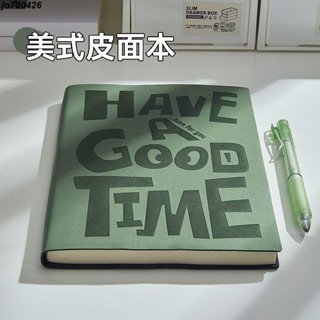 【熱賣推薦】A5複古筆記本 美式皮麵本子 B5簡約高顔值學生用商務記事本會議記錄