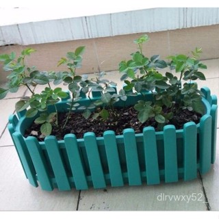 ✨免運✨下殺價🔥種植盆 種菜盆 收納箱 客廳柵欄花盆室內長條塑膠花槽戶外庭院種植箱陽臺花盆長方形花盆 花箱 種植箱