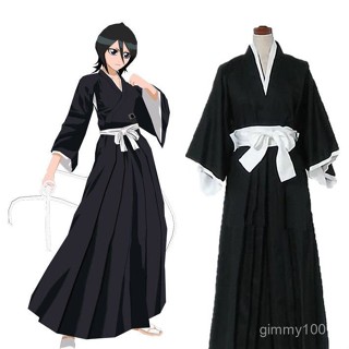 臺灣熱銷▶日係動漫服死神cos和服朽木露琪亞動漫cosplay死霸和風套裝送腰帶✧