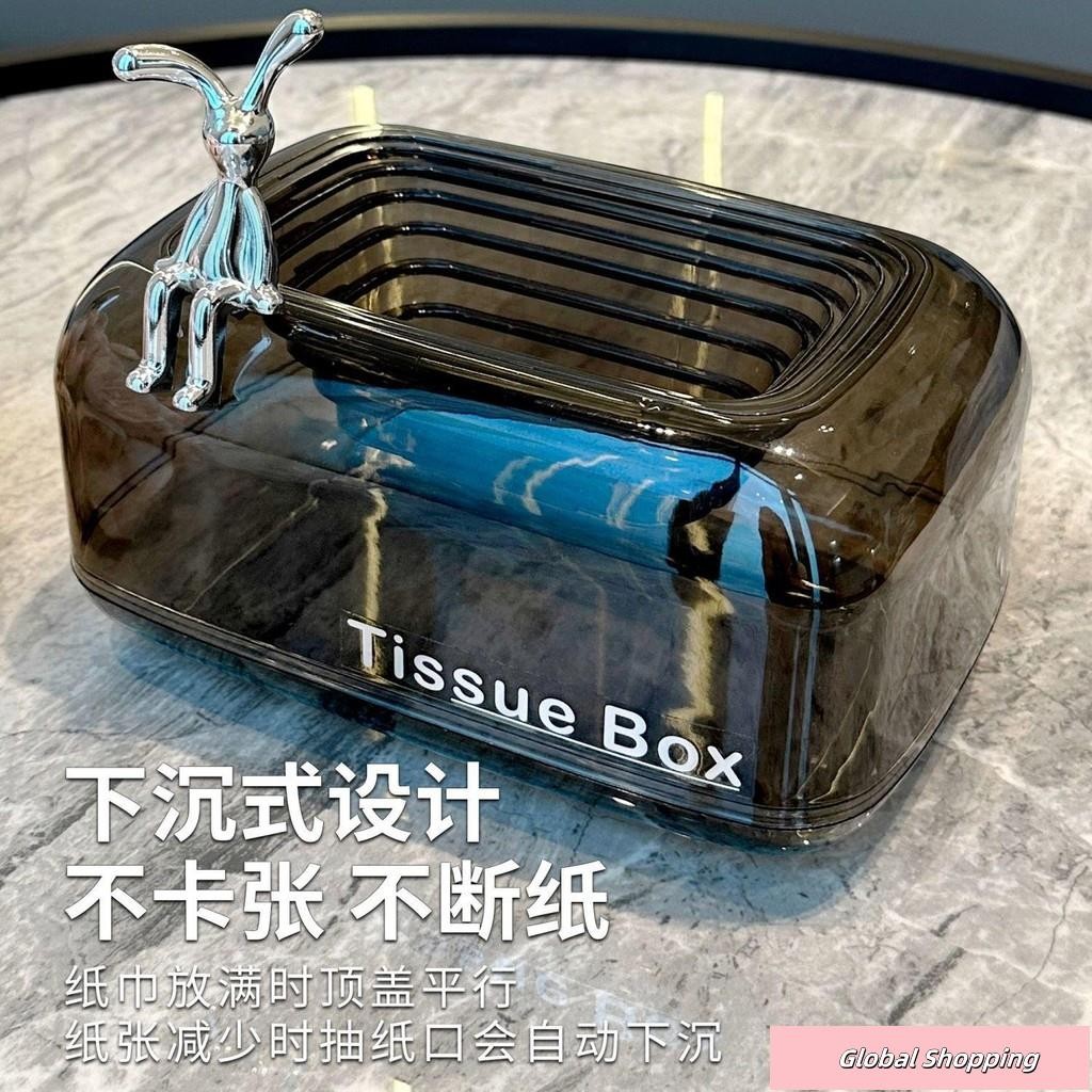 蝦皮熱賣🔅輕奢紙巾盒高級感家用客廳高檔餐巾紙盒子創意紙抽盒下沉式抽紙盒