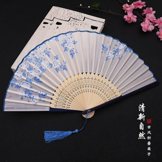 清倉底價🌟古風扇🌟扇子夏天摺扇中國風古風女學生便攜摺疊兒童舞蹈古裝漢服涼快耐用