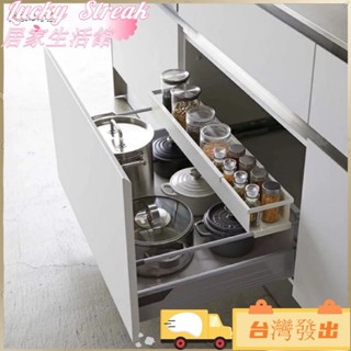 臺灣發出可伸縮省空間櫥櫃拉籃 限時下殺【億家】廚房收納架 廚房收納置物架 金屬置物架調料收納架長短可伸縮 櫥櫃分層置物架
