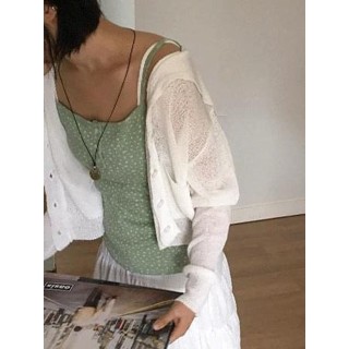Codibook｜韓國 DAILYJOU 寬鬆連帽透膚開襟衫［預購］針織外套 女裝