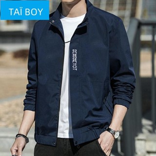 【m-4xl】春秋季新款棒球服 寬鬆夾克男 立領運動休閒純色外套 男士韓版潮流外套 iwm男裝