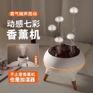 香薰機 加濕器 火山巖溶加濕器 水母加濕器 水母香薰機 精油噴霧器 擴香機 水氧機 噴霧水母加濕器 吐煙圈香薰機