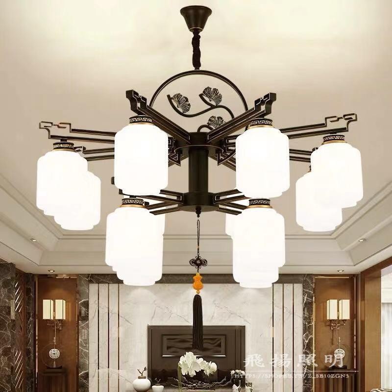 【可開發票】新中式吊燈客廳簡約現代餐廳大氣房間臥室中國風led別墅中式燈具