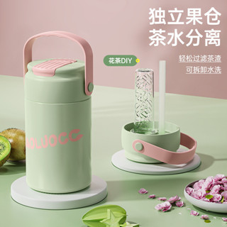 【圓圓】夏季 不鏽鋼水壺 吸管 水瓶 保溫 泡茶水壺 吸管水杯 水壺 杯子 泡茶保溫瓶 泡茶保溫杯 茶漏水壺 吸管水瓶