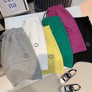Mimo⭐夏男童褲子春夏季兒童笑臉印花百搭休閒短褲五分褲