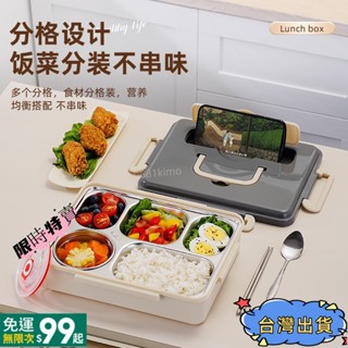 【限時下殺】食品級316不鏽鋼上班族保溫飯盒學生微波爐便攜快餐盤分格便當盒b681kimo