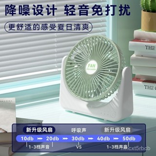 德系優選桌面USB超靜音風扇充電式家用臥室戶外便攜迴圈ins小風扇