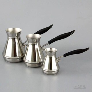🍀小Q百貨🍀土耳其咖啡壺戶外350ml500ml意式長柄手沖壺煮咖啡摩卡壺露營家用