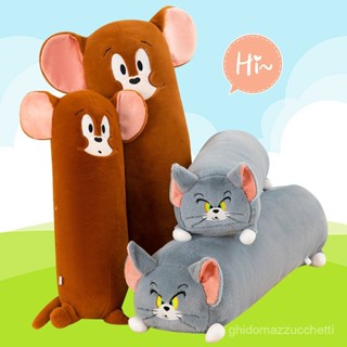 【Tom & Jerry】貓和老鼠ins風超萌抱枕長條湯姆貓傑瑞午睡玩偶床上靠枕毛絨玩具 毛絨公仔 毛絨玩具 娃娃