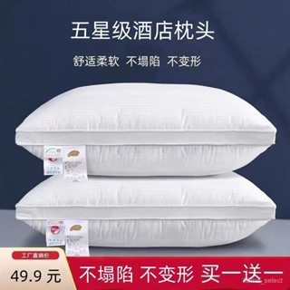 臺灣熱銷⭐希爾頓枕頭五星級 羽絲絨枕頭 酒店專用衕 枕頭 枕芯 全棉頸椎枕家用一對裝
