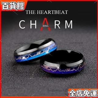 【穩氡優選】 心情 變色 戒指 男 韓版 學生 感溫 變色 戒指 情侶 尾戒 體溫變色 炫酷 戒指 女 5q9R