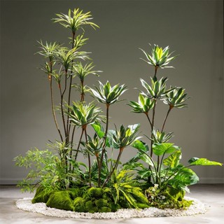 💡24h速寄💡可開發票大型模擬綠植造景仿生植物組合景觀室內假樹落地擺件盆栽櫥窗裝飾