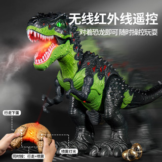 🔥桃園出貨🔥兒童玩具 嬰兒玩具 寶寶玩具 早敎玩具 兒童遙控霸王龍電動恐龍超大號模擬模型會走噴霧下蛋男孩生日禮物 QZX
