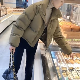 韓國白鴨絨外套保暖外套流行羽絨服女短版冬季新款小個子厚款爆款白鴨絨麵包服外套 CR