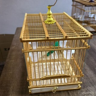 大鳥籠 竹鳥籠 小鳥籠子 鳥籠 排籠 文鳥鳥籠 豪華鳥籠 竹製紫竹長方形鳥籠黃雀繡眼貝子麻料山雀鳥籠手工竹木 1H5Y