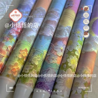限時低價筆ins油畫限定款高顏值小紅書絕版筆套裝韓版黑色0.5按動中性筆
