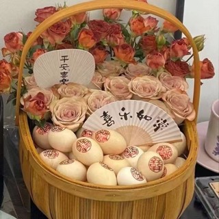 【SU素色】鮮花籃子收納手工木片編織提籃水果月子雞蛋田園水果籃直發