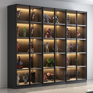 📣新品免運📣古馗輕奢玻璃門手辦櫃公仔樂高模型展示櫃家用收納定製儲物陳列櫃 KC7V