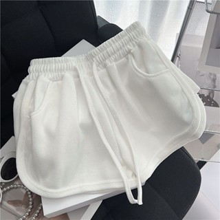 免運🎀 買一送一顯瘦熱短褲女韓版百搭夏季休閒透氣居家運動闊腿短褲女運動短褲韓係 素麵 直筒 五分褲 運動短褲 瑜伽休閑庫