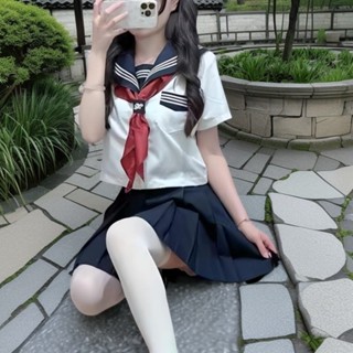 萊拉丨新款 日系水手服 不良jk 三本正版水手服女 jk制服 少女 單件/套裝 百褶裙 半身裙海軍學院風學生