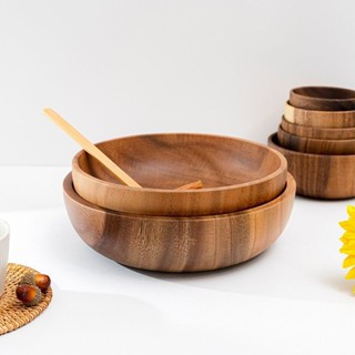 木碗 原木碗 原木餐具 日式木碗 木沙拉碗 木質餐具 天然竹製竹碗生活用品餐具家用竹碗植物漆木製碗環保帶木勺木筷裝