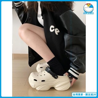 8cm增高厚底洞洞鞋 布希鞋 沙灘鞋 女夏ins潮戶外穿百搭時尚涼拖鞋沙灘鞋 懶人鞋 月子鞋 雲朵鞋 穆勒鞋 護士鞋 拖