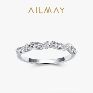 AILMAY✨正品授權✨香港直發s925純銀戒指女日韓氣質不規則T方鋯石排戒簡約百搭網紅ins手飾品