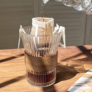 【居家生活用品】精緻束腰掛耳咖啡杯日式高顔值玻璃杯耐高溫茶杯家用喝水杯拿鐵杯
