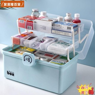 聚寶隆百貨🔜日式醫藥箱3層雙開翻蓋藥盒分層收納家用大容量醫療急救箱醫護箱多層藥品應急收納盒藥品收納箱家庭裝醫藥箱出診工