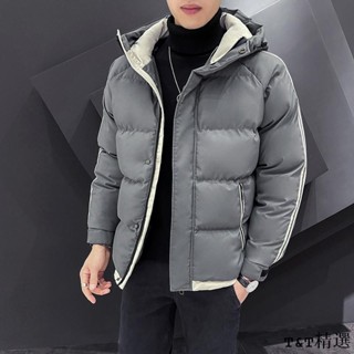 T＆T精選防寒保暖寬鬆防風外套大碼棉服[D1207]羽絨棉服冬季加厚棉衣男新款潮褂子休閒青年外套潮麵包服棉襖上衣