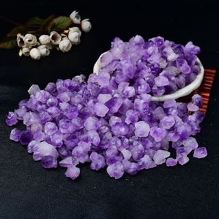 紫晶花原石水晶碎石 香薰石消磁石 水晶擺件水晶石純天然真品diy