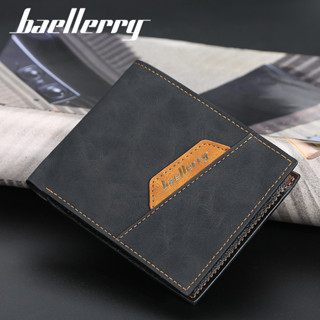 【限時下殺】baellerry錢包男士短款韓版敞口多卡位零錢包青年橫款小錢夾批髮簡約多卡槽大容量皮夾 拉鍊按扣薄短夾