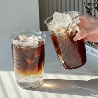 【新品推薦】ins高顏值咖啡店杯子高硼矽玻璃杯咖啡冷飲杯簡約水杯