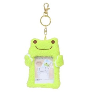 【現貨】小禮堂 Pickles the Frog 泡菜蛙 絨毛造型拍立得小卡收納套鑰匙圈 (偶像應援)