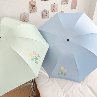 🔥熱銷🔥晴雨兩用手動傘馬卡龍色加厚黑膠防曬防紫外線遮陽自動折疊太陽傘
