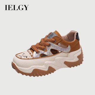 IELGY 運動鞋女百搭韓版透氣拼色氣質增高時尚休閒鞋