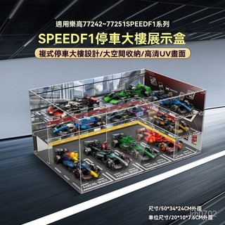 🔥相容樂高展示盒 透明展示盒 SPPED展示盒 77242 法拉利展示盒 紅牛 車隊防塵罩 F1防塵罩 f1展示盒