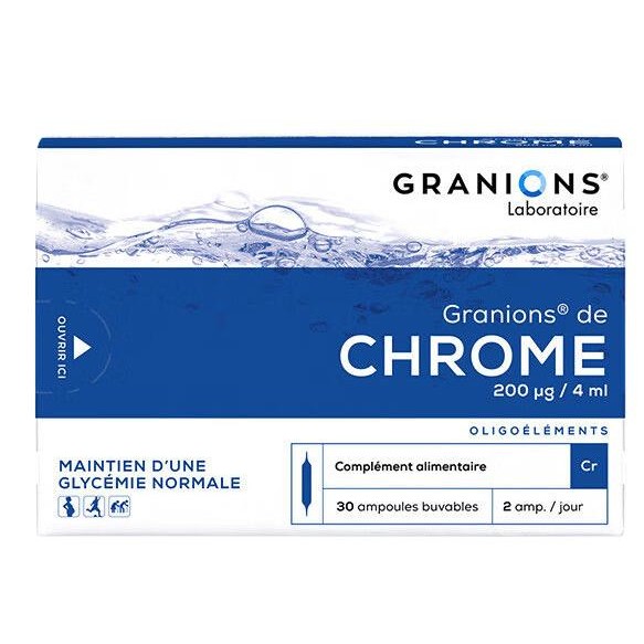 Granions格蘭寧控安瓶鉻控鉻元素法國進口加快代謝體重管理