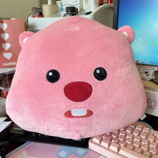 海貍抱枕毛絨玩具可愛靠枕玩偶loopy公仔露比床上陪睡生日禮物女 海狸抱枕 露比抱枕 靠枕 靠墊 沙發抱枕 陪睡玩偶